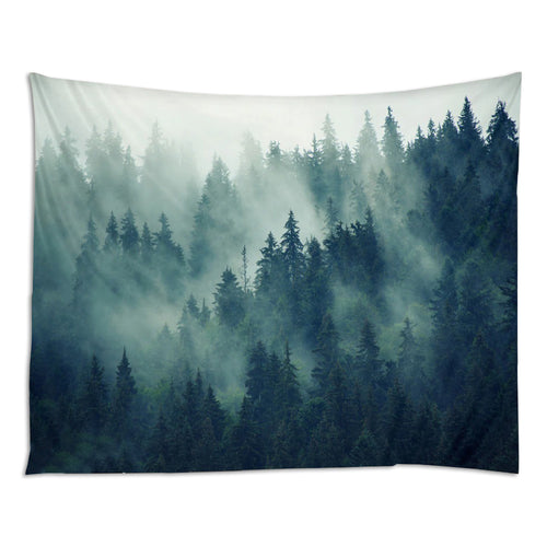 Roomtery Nordic Foggy Forest Big Tapestry