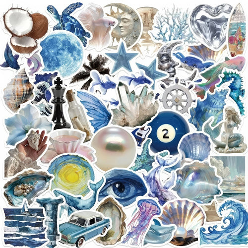 Roomtery Ocean Dream Aesthetic Blue Sticker Pack
