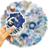 Roomtery Ocean Dream Aesthetic Blue Sticker Pack, view 2