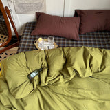 Roomtery Olive Plaid Rustic Bedding Set, view 3