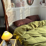 Roomtery Olive Plaid Rustic Bedding Set, view 5