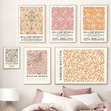 Roomtery Orange Red Floral Art Canvas Posters, view 2