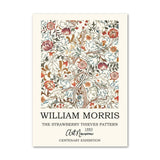 Roomtery Orange Red Floral Art Canvas Posters, view 3