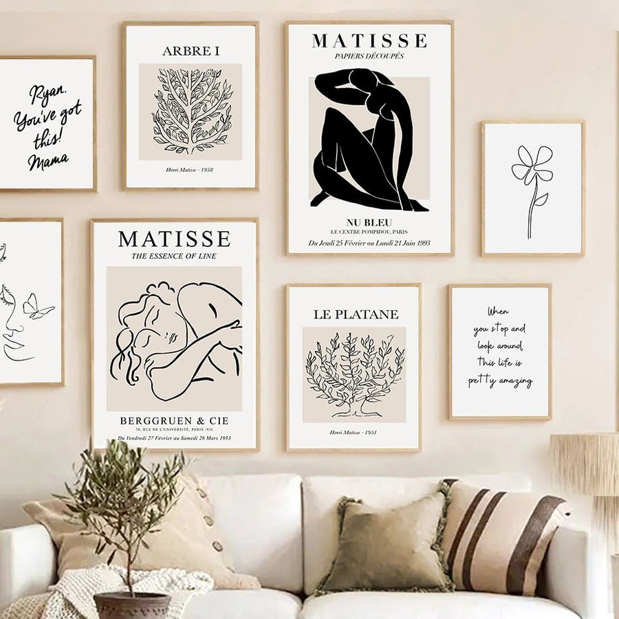 Roomtery Outline Art & Quotes Canvas Posters