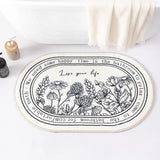Roomtery Outline Flowers Bath Mat, view 3