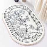 Roomtery Outline Flowers Bath Mat, view 5