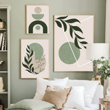 Roomtery Pale Green Shapes Canvas Posters, view 2