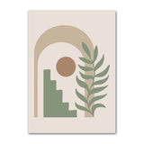 Roomtery Pale Green Shapes Canvas Posters, view 4