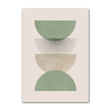 Roomtery Pale Green Shapes Canvas Posters, view 5