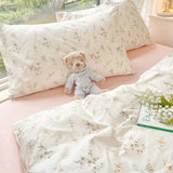 Roomtery Pale Pink Floral Print Bedding Set, view 6