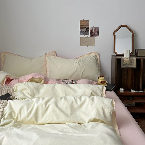 Roomtery Pale Pink & Yellow Pastel Bedding Set