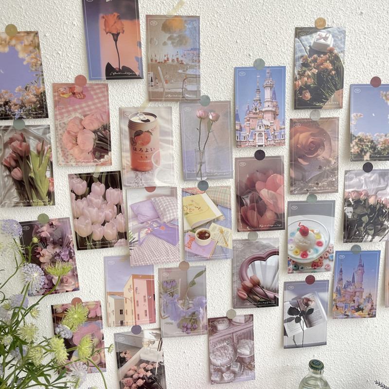 Roomtery Pale Roses Wall Collage Prints