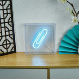 Roomtery Paper Clip LED Box Neon Sign, view 3