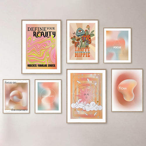 Roomtery Pastel Beige Gradients Canvas Posters