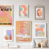 Roomtery Pastel Beige Gradients Canvas Posters, view 2