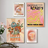 Roomtery Pastel Beige Gradients Canvas Posters, view 3