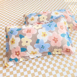 Roomtery Pastel Brown Flowers Bedding Set, view 6