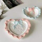 Roomtery Pastel Coquette Heart-Shaped Saucer, view 2