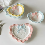 Roomtery Pastel Coquette Heart-Shaped Saucer, view 3