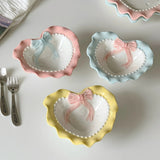 Roomtery Pastel Coquette Heart-Shaped Saucer, view 4