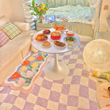 Roomtery Pastel Curvy Checker Carpet, view 2