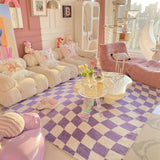 Roomtery Pastel Curvy Checker Carpet, view 4