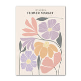 Roomtery Pastel Flower Market Canvas Posters, view 3