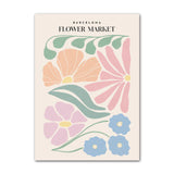 Roomtery Pastel Flower Market Canvas Posters, view 5