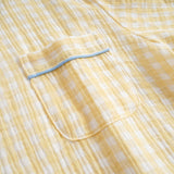Roomtery Short-Sleeve Pastel Gingham Pajama Set, view 3