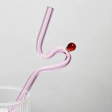 Roomtery Pastel Glass Wavy Straws, view 5