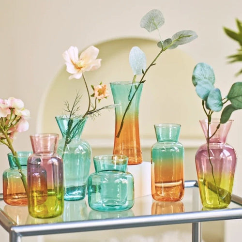 Roomtery Pastel Gradient Colored Glass Vase