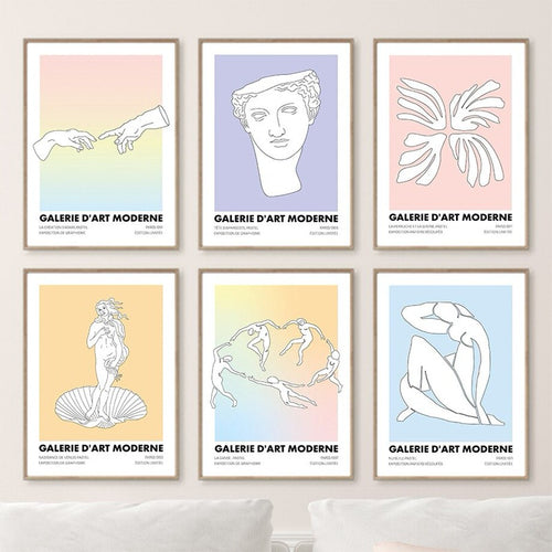 Roomtery Pastel Minimal Art Canvas Posters