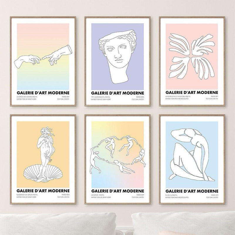 Roomtery Pastel Minimal Art Canvas Posters