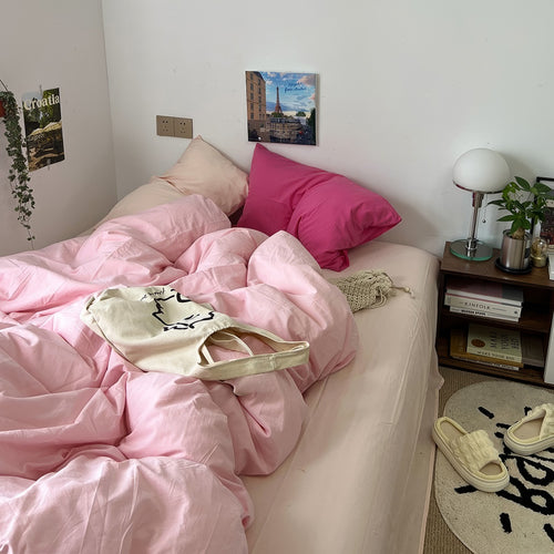 Roomtery Pastel Peachy Pink Bedding Set