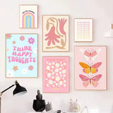 Roomtery Pastel Positivity Wall Collage Canvas Posters, view 2