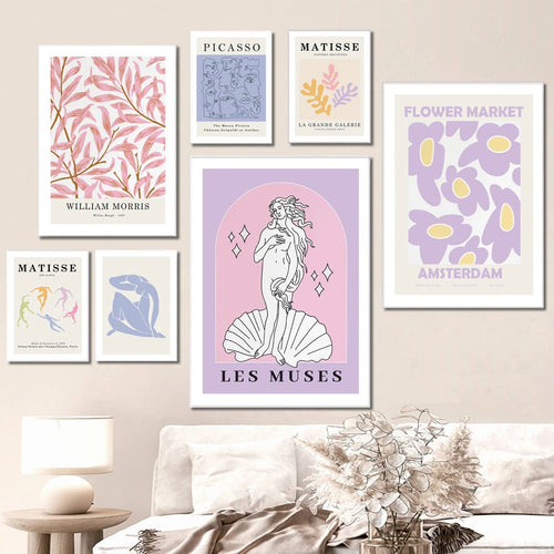 Roomtery Pastel Purple Art Canvas Posters