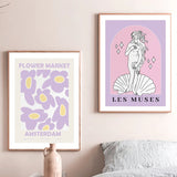 Roomtery Pastel Purple Art Canvas Posters, view 3
