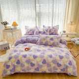 Roomtery Pastel Purple Hearts Bedding Set, view 3