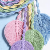 Roomtery Pastel Rainbow Macrame Tassels Wall Decor, view 2