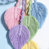 Roomtery Pastel Rainbow Macrame Tassels Wall Decor, view 3