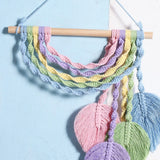 Roomtery Pastel Rainbow Macrame Tassels Wall Decor, view 4