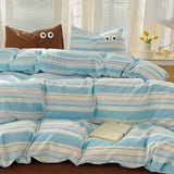 Roomtery Pastel Retro Striped Bedding Set, view 3