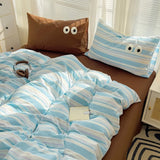Roomtery Pastel Retro Striped Bedding Set, view 4