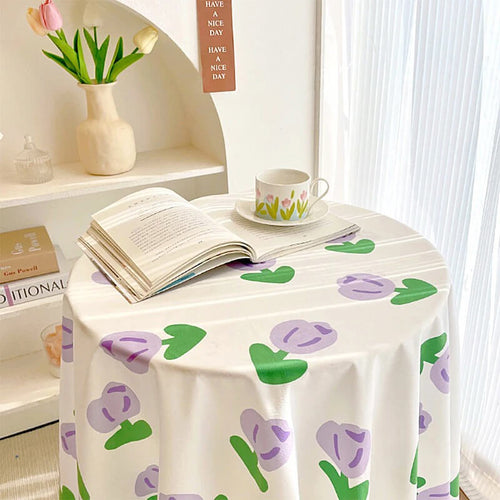 Roomtery Pastel Tulip Tablecloth