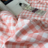 Roomtery Peachy Pink Gingham Bedding Set, view 2
