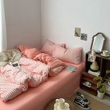 Roomtery Peachy Pink Gingham Bedding Set, view 5
