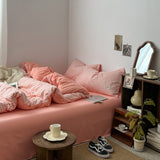 Roomtery Peachy Pink Gingham Bedding Set, view 6