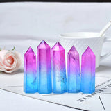 Roomtery Pink and Blue Quartz Tower Crystal, view 3