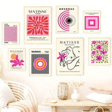 Roomtery Pink Art Collage Canvas Posters, view 2