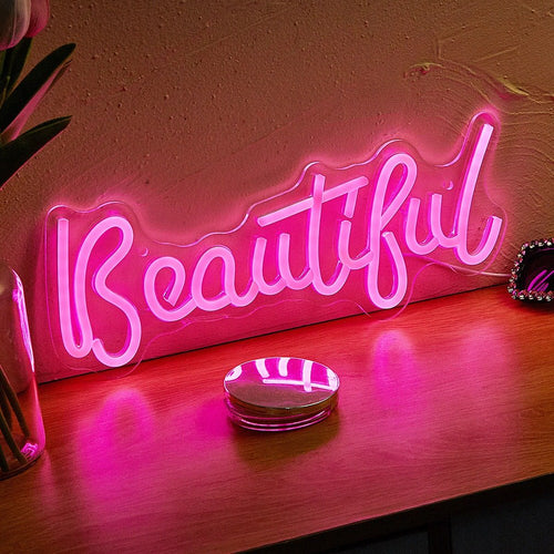Roomtery Pink Beautiful LED Neon Sign